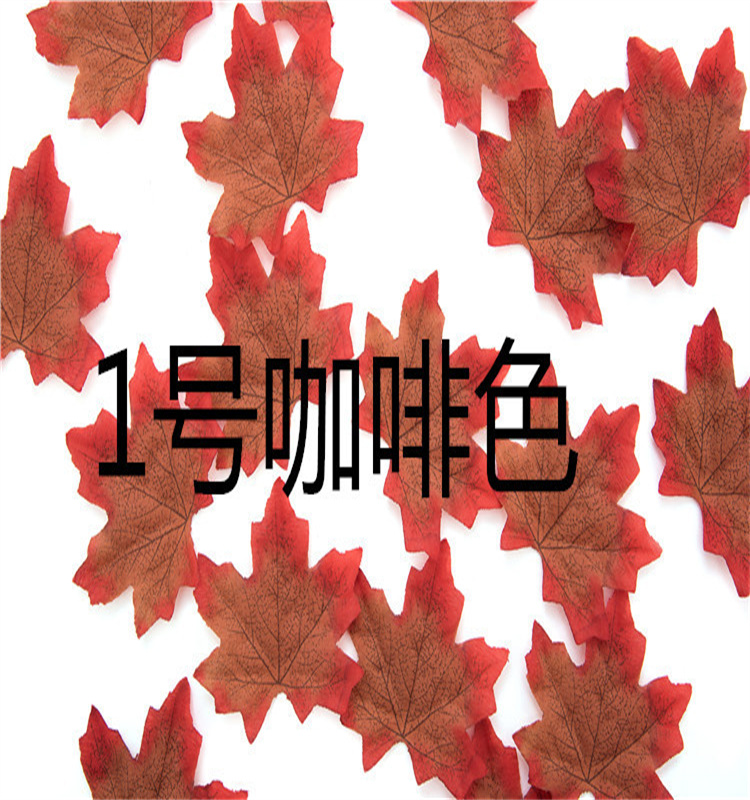 50pcs Fall Artificial Maple Leaves  for Thanksgiving Wedding Indoor Outdoor Wreath Decoration