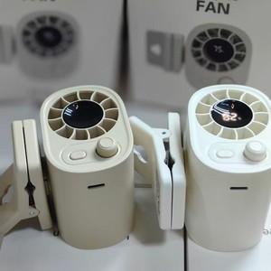 Portable Wearable <b>Mini</b> Fan With Rechargeable Battery Brushless Motor 100 Speed Settings Clip-On Outdoor <b>Desk</b> Use White - Product Image 3