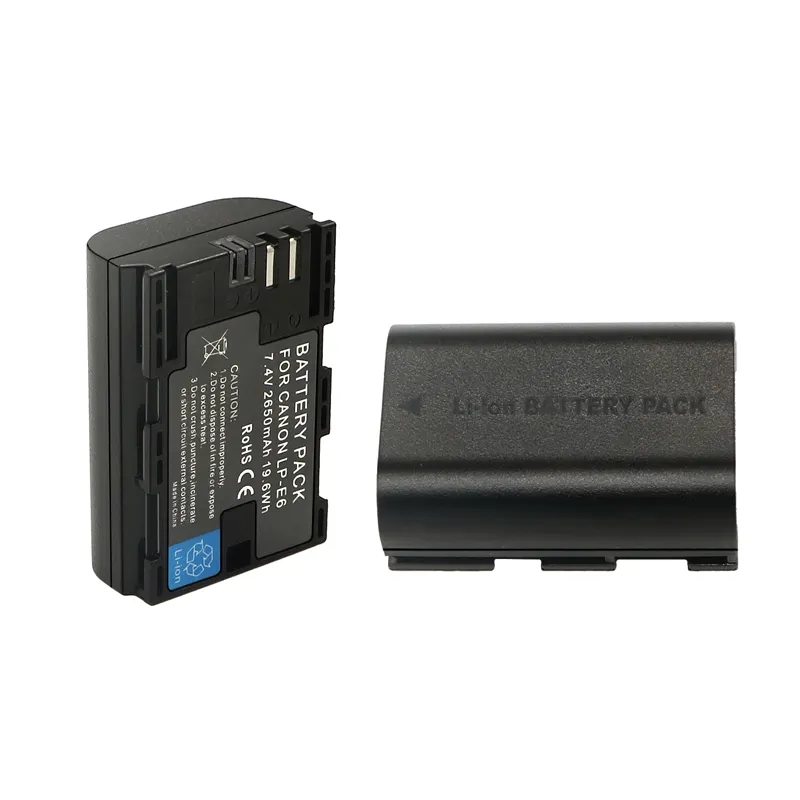 Replacement Camera Battery LP-E6 LP E6N Battery Pack for Canon 60D 70D 80D 5DS R 5D Mark II III IV 6D 7D, C700 XC15 Cameras