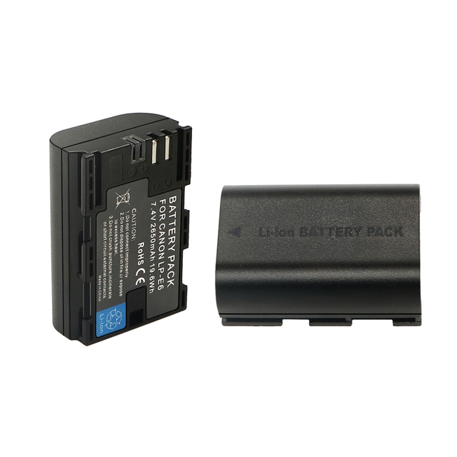 Replacement for Canon LP-E6N Lithium Battery Pack 2250mAh for 60D 70D 80D 5DS R 5D Mark II III IV 6D 7D C700 XC15 Cameras