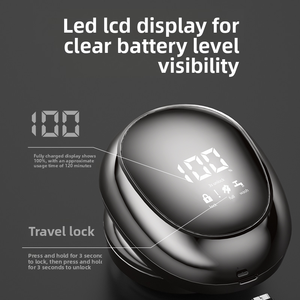 เครื่องโกนหนวดไฟฟ้าขนาดเล็กแบบพกพาสำหรับผู้ชาย ไร้สาย ชาร์จเร็วด้วย USB-C กันน้ำ ใช้ได้ทั้งแบบเปียกและแห้ง - Product Image 3