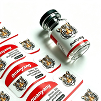 Autocollants en vinyle imperméables et résistants à l'huile, impression personnalisée, étiquettes pour flacons de 10 ml pour l'emballage pharmaceutique