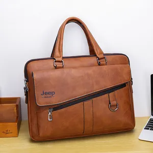 Hoge Kwaliteit Aanpasbare Draagbare 14 Inch Office Laptop Tas Waterdichte Aktetas Laptop Tas Zakelijke Schouder Messenger Bag