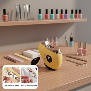 Lima <span class=keywords><strong>de</strong></span> Uñas Eléctrica Recargable por USB, Material Plástico Seguro, 2 Velocidades para Adultos, Bebés, Niños y Cuidadores, con Almacenamiento para Residuos - Product Image 1