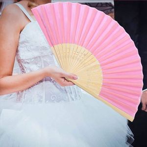 Éventail de mariage asiatique traditionnel - Bâtons en bambou gravables et option de peinture sur soie - Product Image 2