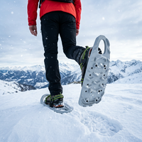 Raquettes à neige WOOWAVE Quick Bind EVA légères, crampons métalliques antidérapants, faciles à mettre et à enlever pour l'extérieur