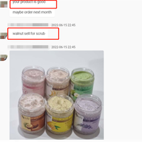 Coquille de noix cosmétique pour la fabrication de gommes, coquille de gommage de noix de qualité cosmétique