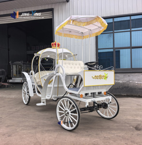 Chariot de calèche de <span class=keywords><strong>mariage</strong></span> blanc électrique pour la décoration de table Lumières LED de <span class=keywords><strong>mariage</strong></span> Cheval et calèche - Product Image 3