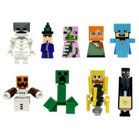 Bloques de Construcción ABS DIY Blocky World, Juego de Figuras de Acción, Ideal para Educación, Cumpleaños, Navidad, Adornos de Escritorio