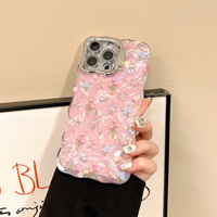 Nouvelle Arrivée Coque de Téléphone Portable Imd à Motifs Floraux pour iPhone 11 12 13 Pro Max 14 15 16 Plus avec Support de Cadre d'Appareil Photo