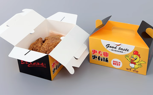Caja Personalizada Biodegradable para Comida Rápida para Llevar <span class=keywords><strong>de</strong></span> Cartón Blanco para Pollo Frito a Domicilio - Product Image 3
