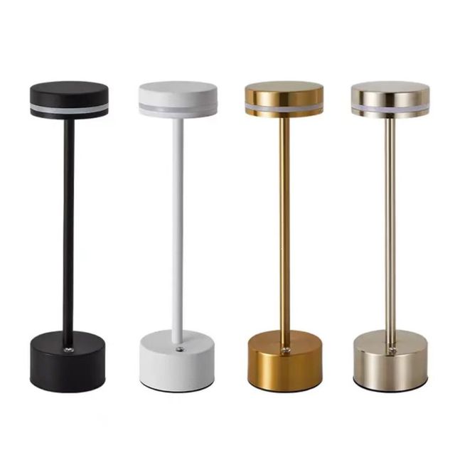 Led Restaurant Wireless Touch Table Lamp Battery Powered Portable USB Charing Dimmer Cordless Table Light for Bar