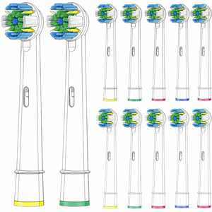 Têtes de brosse de rechange pour brosse à dents électrique, poils doux, compatibles avec plusieurs modèles de brosses à dents - Product Image 1