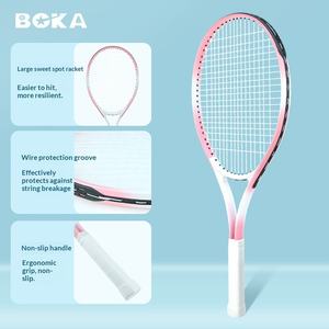 [Disfruta del Deporte en Cualquier Momento] Raqueta de Tenis de Aleación de Aluminio y Nailon <span class=keywords><strong>para</strong></span> Entrenamiento Individual de <span class=keywords><strong>Principiantes</strong></span>, con Cuerdas, Base de Rebote y Empuñadura G5 - Product Image 4