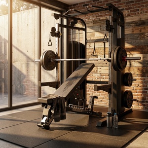Equipo <span class=keywords><strong>de</strong></span> gimnasio VIGFIT completo y resistente con banco ajustable y barra para levantamiento <span class=keywords><strong>de</strong></span> pesas en garaje o estudio. - Product Image 6