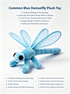 Peluche Realista de Libélula Azul, Insecto de la Naturaleza, Recuerdo de Zoológico, Juguete Educativo para Niños, Regalo Promocional - Product Image 6
