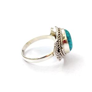 แหวนเทอร์ควอยซ์ เงินแท้ 925 แหวนพลอยเทอร์ควอยซ์ งานแฮนด์เมด คอลเลคชั่นแหวนสวยๆ เครื่องประดับเงิน ราคาขายส่ง - Product Image 4