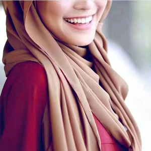 Shengmo ngọc trai voan bé Đường may 70*180cm đồng bằng hijab Muslim hijab khăn choàng nhà máy bán buôn tùy chỉnh thiết kế kích thước Logo - Product Image 2