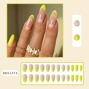 Presse personnalisée sur 24 pièces patchs pour ongles <span class=keywords><strong>faux</strong></span> ongles simples <span class=keywords><strong>automne</strong></span> et hiver presse sur ongles pour les femmes - Product Image 3