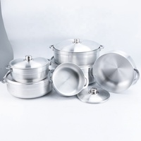 Ensemble de Batterie de Cuisine en Aluminium 6 Pièces 20-36 CM à Prix Abordable, Vente Chaude, Faitout à Soupe, Casserole en Fonte d'Aluminium, Ustensiles de Cuisine Forgés