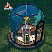 Dôme géodésique préfabriqué en polycarbonate PC Kawagebo Kamp (KK) de 2,5 m / 8,2 pi de diamètre, rond, pour hôtel extérieur, maison préfabriquée