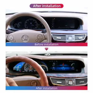 Zlh Android pantalla táctil coche 12,3 "estéreo Carplay Auto para Mercedes Benz Clase S W221 W222 coche Dvd Gps Radio navegación