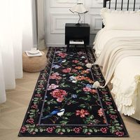 Kitchen Cushioned Rubber Non Slip Runner Mat Long Washable Rug PVC-coated Fabric Backing Modern Abstract Pattern Pet Friendly