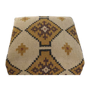 Wool and Cotton <b>Footrest</b> 80x80x44 Kilim - Product Image 3