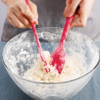 Spatule en silicone d'excellente qualité 8.3 pouces petite spatule en caoutchouc résistant à la chaleur grattoirs flexibles antiadhésifs outil de cuisson Mxing