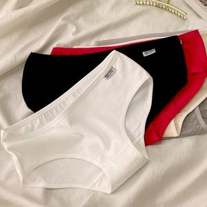 Usine directe dames coton mi-taille slips Simple Sexy haute qualité mi-taille culotte sans couture dentelle Transparent nœud court - Product Image 1