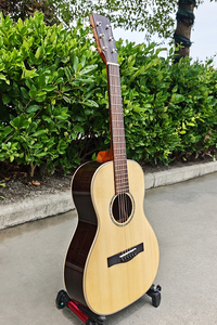 China brand high grade handmade 38 Inch Gloss Painting Acoustic Guitar Solid Spruce <b>Top</b> Steel <b>String</b> Guitar - Product Image 4