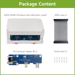 Tarjeta de Expansión CAN FD Aislada para Raspberry Pi 4B/5 con 2x RS485 1x RS232, Carcasa de Plástico Ecológica - Product Image 6