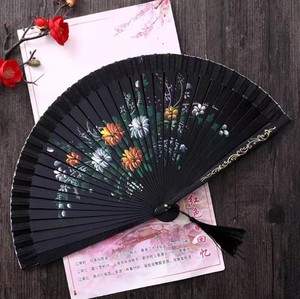 Éventail pliant espagnol personnalisable de 23 cm, imprimé floral, éventail en bois pour la danse espagnole, éventails à main en bois - Product Image 5