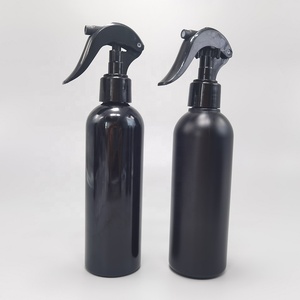 250ml Empty PE Cylindrical Plastic Black Matte Trigger <strong>Spray</strong> 8 oz <strong>Spray</strong> <strong>Bottle</strong> With Black Trigger Sprayer - Product Image 3