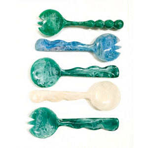 Premium Artizon Studio Resin Salad Serving Set Handmade Lightweight Kitchen Tools Dishwasher/<b>Microwave</b>/Oven Safe Customized - Product Image 1