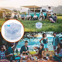 Sac à eau pliable avec robinet, conteneur d'eau portable pour le camping et la randonnée en plein air