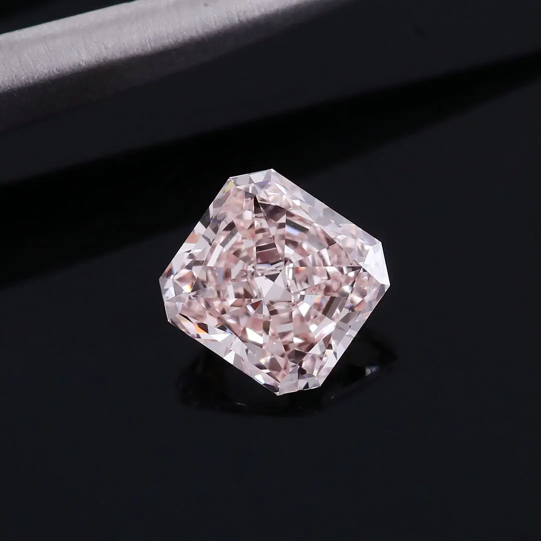 lab diamonds wholesale price 1.09ct radiant brllliant cut sakura fancy vivid pink loose cvd lab grown diamond for ring
