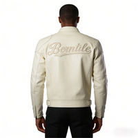 Veste de moto en cuir PU véritable de haute qualité, design personnalisé, broderie personnalisée, veste courte zippée en cuir