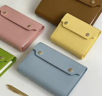 Mini A6 PU-Leder 6-Ring-Ordner Planer mit Druckknopfverschluss Taschennotizbuch mit Kartenfächern Individuelles Logo A7 Budget-Ordner Journal
