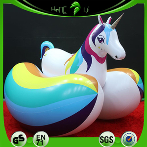 Bouée gonflable <span class=keywords><strong>licorne</strong></span> arc-en-ciel personnalisée en PVC durable pour adultes et enfants - Product Image 2