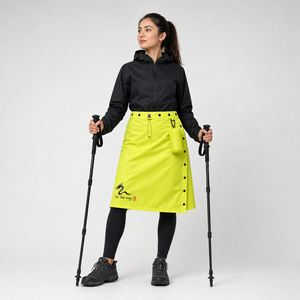Ultraleichter Wasserdichter Regenrock für Damen 15D Nylon Packbarer Regen-Kilt mit Verstellbarer Taille für Wandern Radfahren Camping Großhandel - Product Image 5