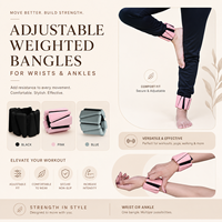 Pesas Ajustables de Silicona Antideslizantes e Impermeables para Tobillo y Muñeca, Ideales para Rehabilitación, Fisioterapia, Yoga y Pilates
