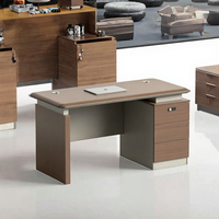 Bureau de travail modulaire en bois moderne 1,2m/1,4m/1,6m avec tiroir supérieur en PVC et surface de travail durable