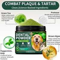 Poudre dentaire OEM/ODM pour chiens et chats - Rafraîchit l'haleine, élimine la plaque et le tartre, favorise la santé bucco-dentaire, boîte de 150g