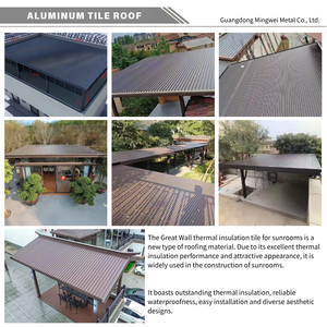 Tuyệt vời Tường Cách Nhiệt Hợp kim nhôm mái ngói hai lớp lõm-lồi ban dù để che nắng tán mưa nhôm tấm <span class=keywords><strong>Composite</strong></span> - Product Image 3