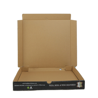 Boîte à pizza écologique recyclable avec impression personnalisée de couleur verte, impression du logo à l'extérieur