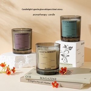 Bougie en cire de soja parfumée aux agrumes, parfum d'ambiance luxueux longue durée, décoration intérieure, cadeau souvenir et pour usage quotidien - Product Image 3