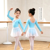 Justaucorps de ballet pour filles à manches longues, style chinois, avec boutons grenouille, pour la pratique de la danse, la scène et les récitals