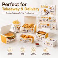 Boîtes à hamburgers imprimées sur mesure, emballages alimentaires jetables en papier pour restaurants, restauration rapide, OEM