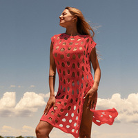 Robe de plage une pièce en tricot, pull-over ajouré, cover-up de vacances, loisirs, bikini, nouvelle collection